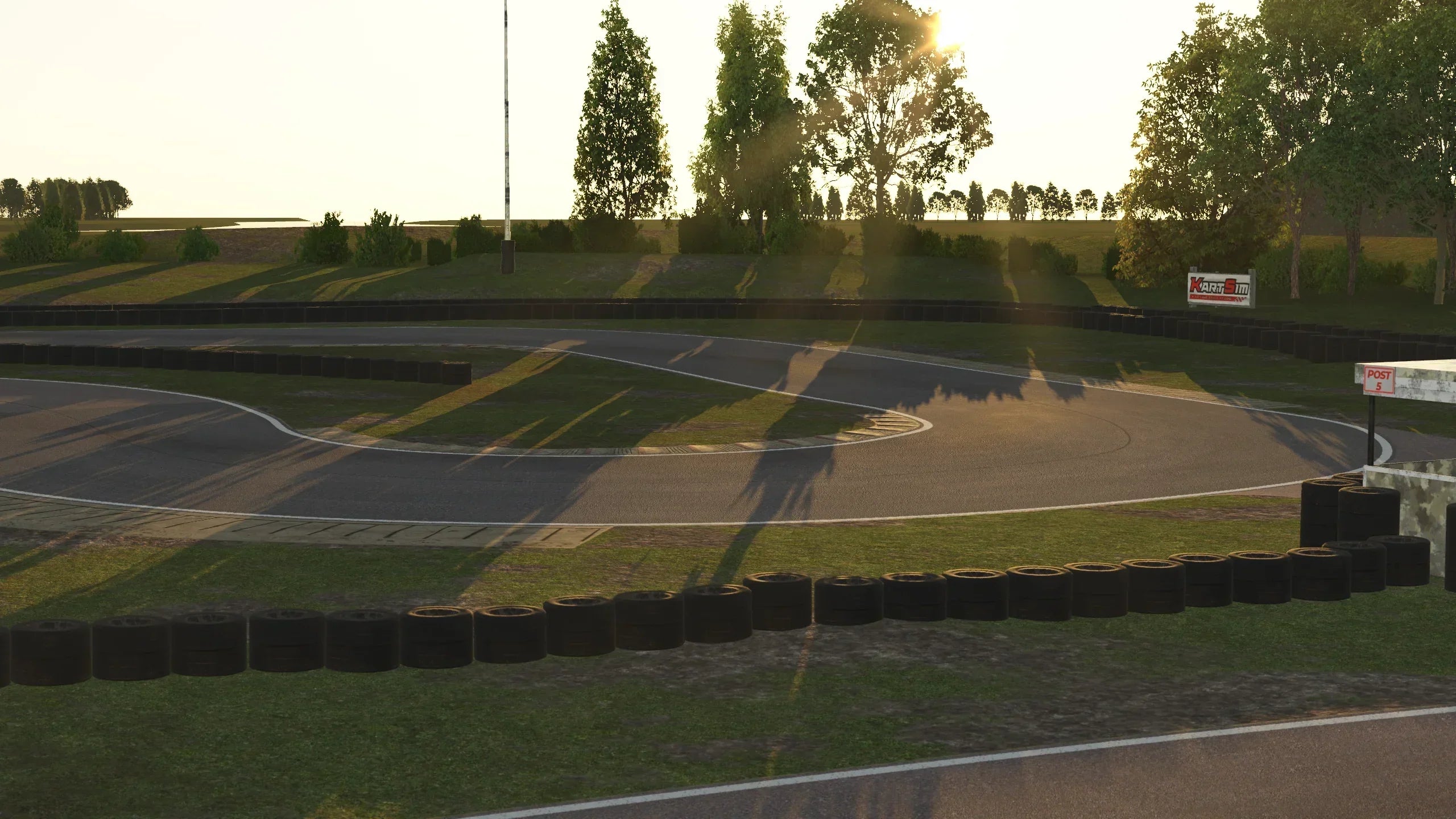 Overhead view of Bayford Meadows kart circuit recreated in KartSim Pro UK software.