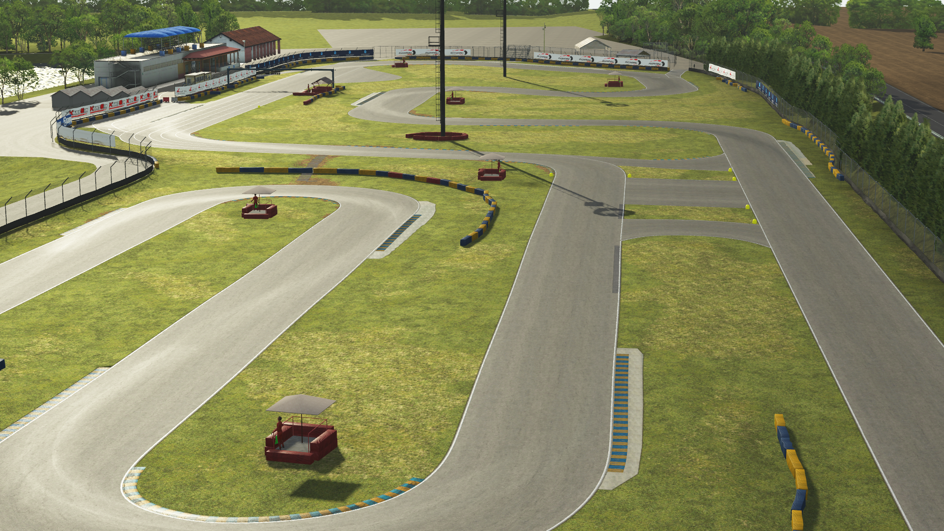 KartSim 7 Laghi karting simulation – wide-angle view of full technical circuit layout, ideal for professional driver training and home preparation using simulation software