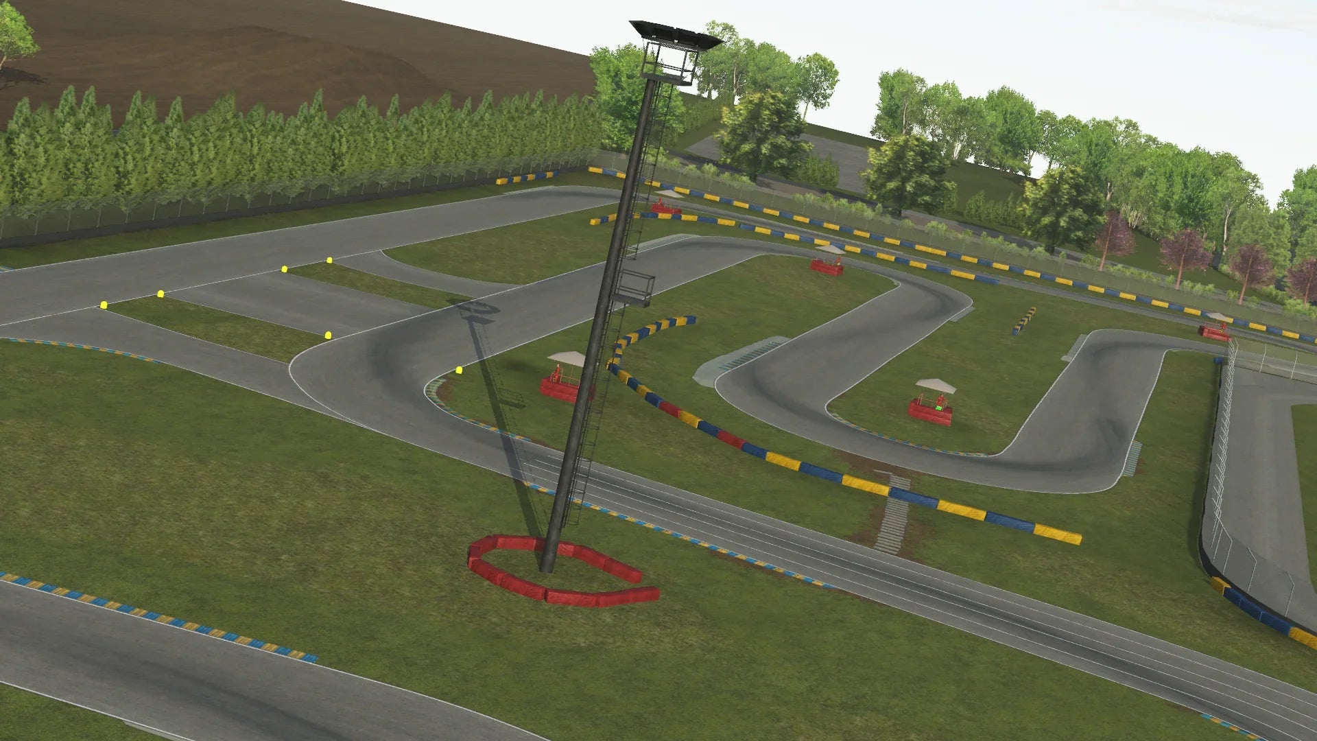 KartSim 7 Laghi karting simulation – mid-sector chicanes and sweeping corners captured for precise braking and corner exit coaching