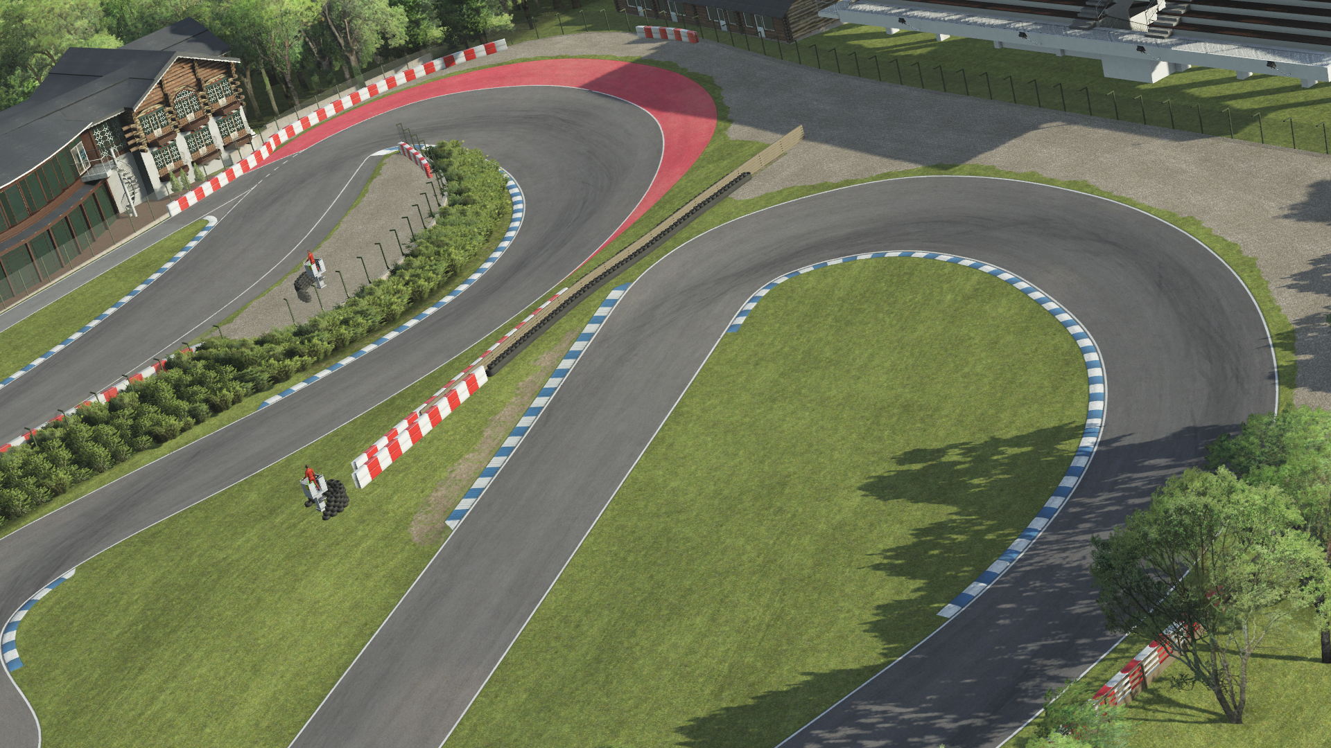 KartSim Alahärmä simulation – detailed elevation change and complex hairpin section, ideal for realistic braking and turn-in coaching