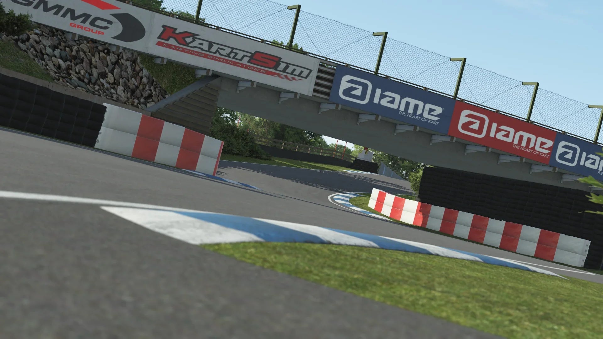 KartSim Alahärmä simulation – signature underpass section rendered in high fidelity, perfect for learning line discipline in karting training