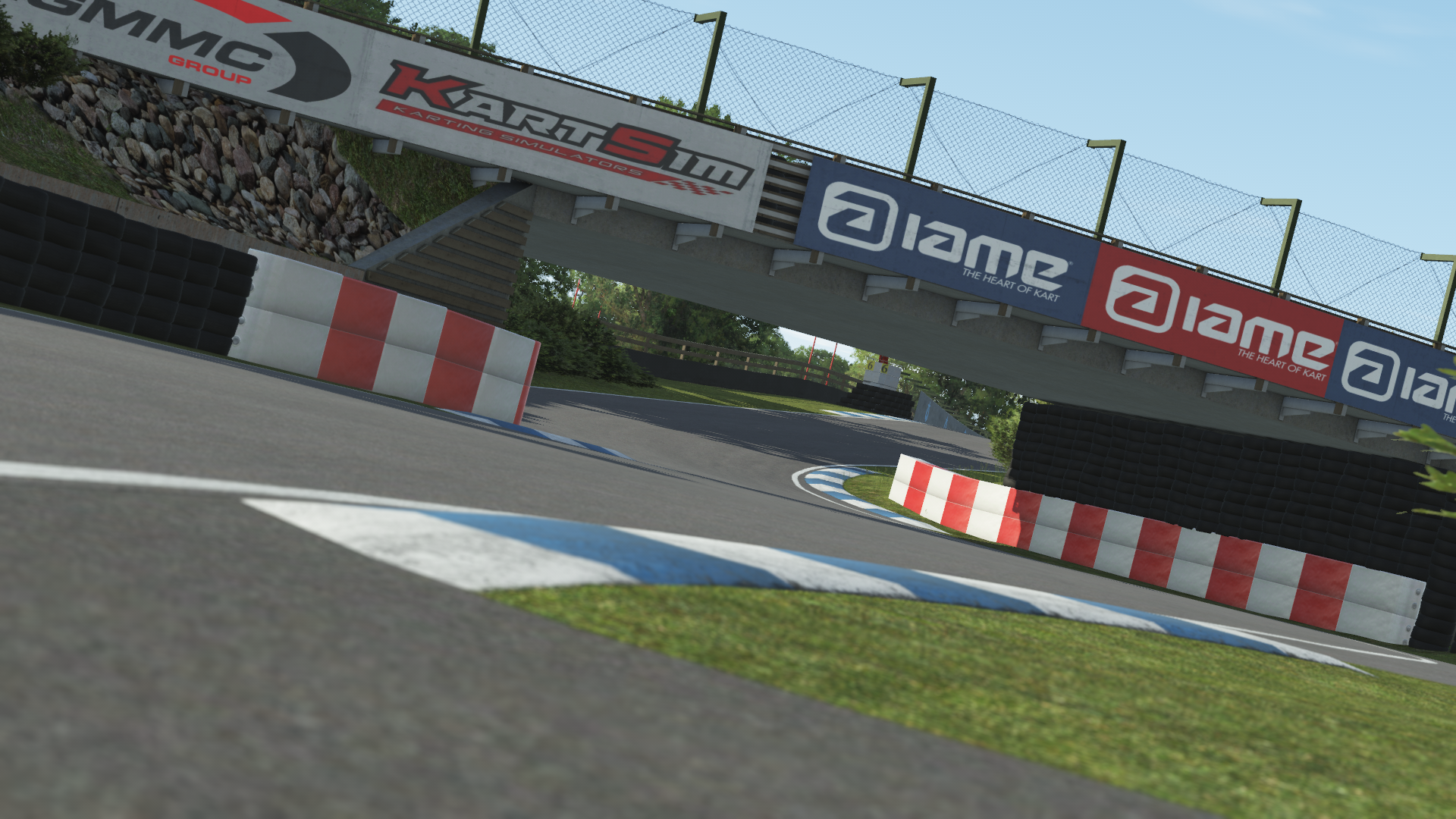 KartSim Alahärmä simulation – signature underpass section rendered in high fidelity, perfect for learning line discipline in karting training