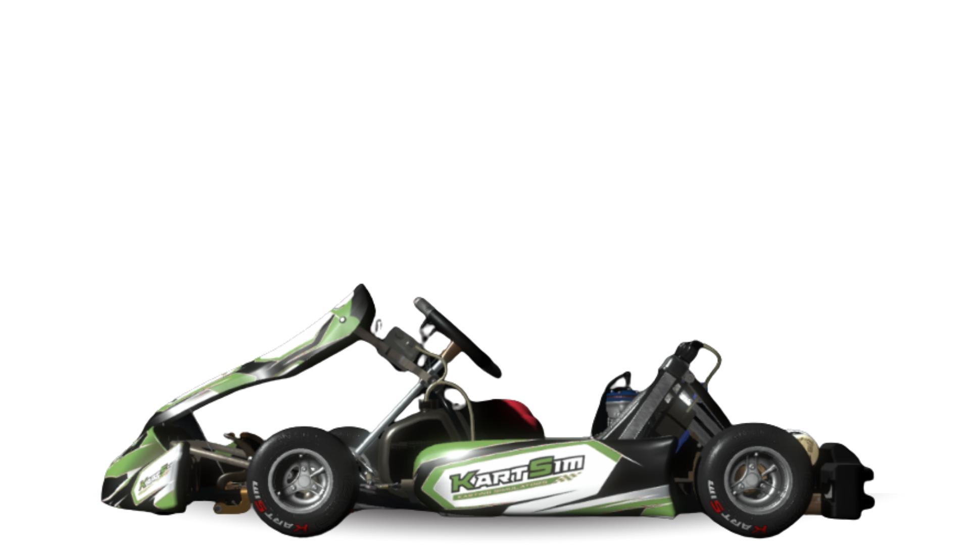 KartSim Senior OK EU kart side profile – high-performance karting model for simulator coaching and competitive driver development