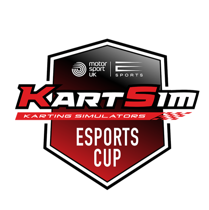Logo of KartSim Esports Cup on a white background