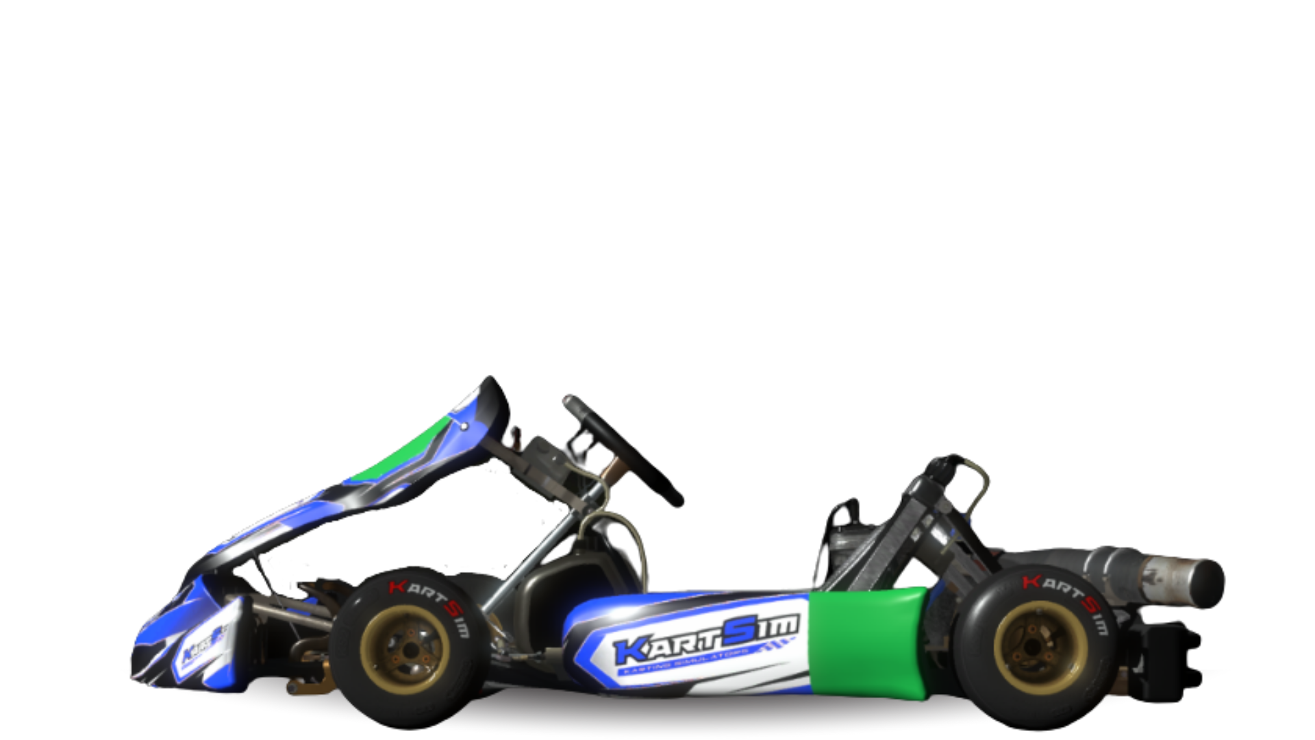IAME Junior X30 US kart model rendered on KartSim racing simulation software