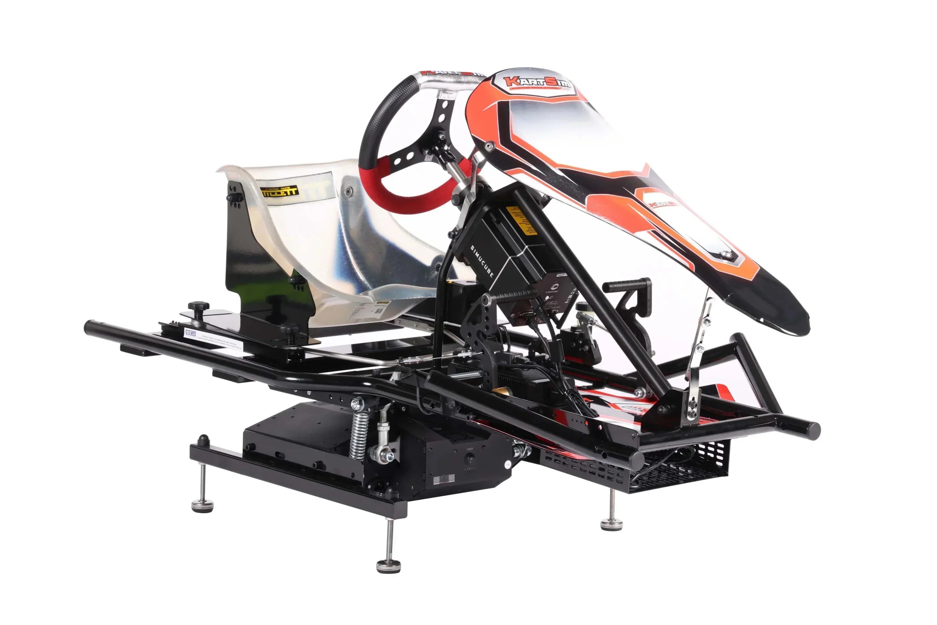 KartSim KZ Motion Simulator – professional kart racing simulator with motion platform, Simucube direct-drive steering, and Tillett racing seat for elite driver training