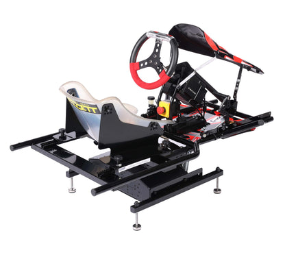 KartSim Ultimate Motion Simulator - Bambino size, equipped with professional-grade motion system, real kart chassis, Simucube direct drive steering motor, authentic racing wheel and pedals, and Tillet Bambino seat for a true-to-life karting experience.