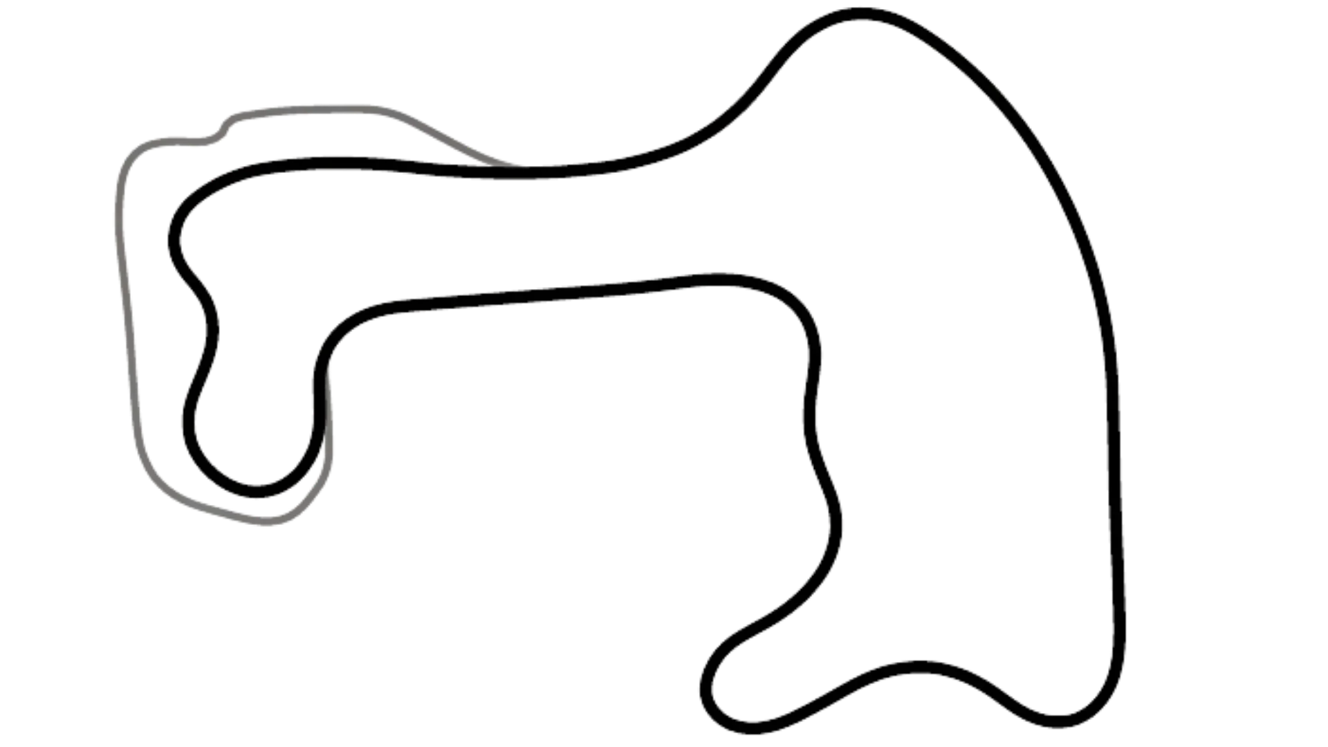 Track map of Whilton Zulu kart circuit layout from KartSim Pro UK software, highlighting the compact and technical configuration.